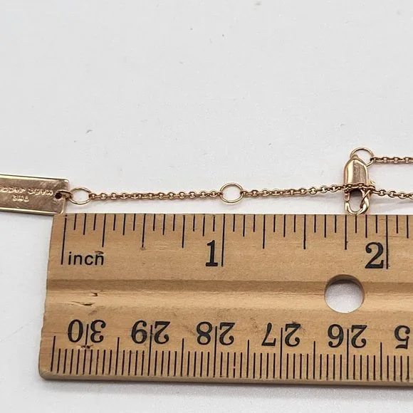 The Marc Jacobs Medallion Pendant Necklace Pink Red Rose Gold Tone - Picture 7 of 7